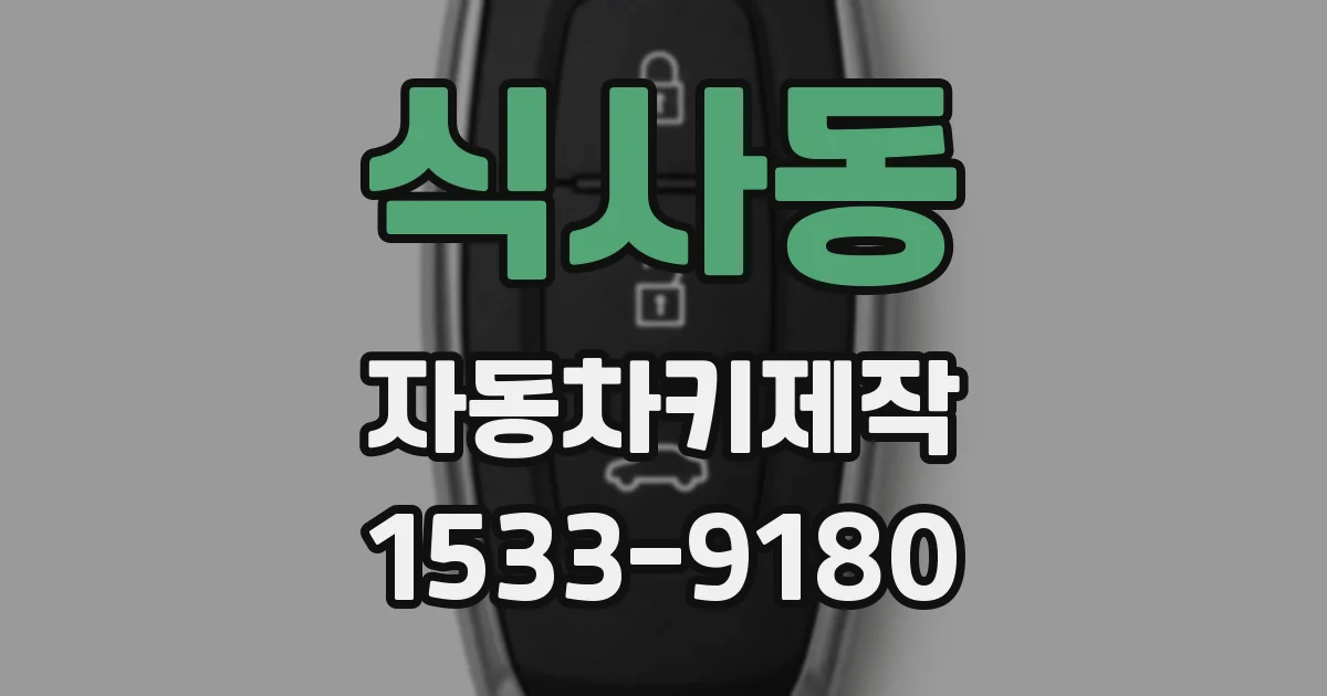 식사동 자동차키제작