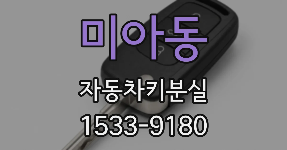 미아동 자동차키분실