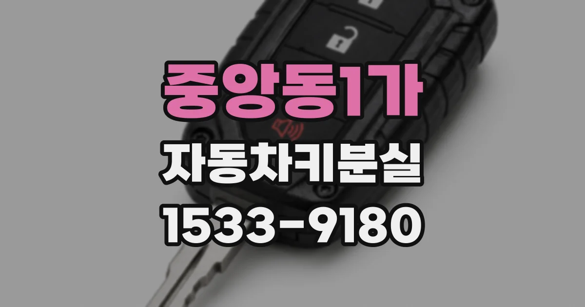 중앙동1가 자동차키분실