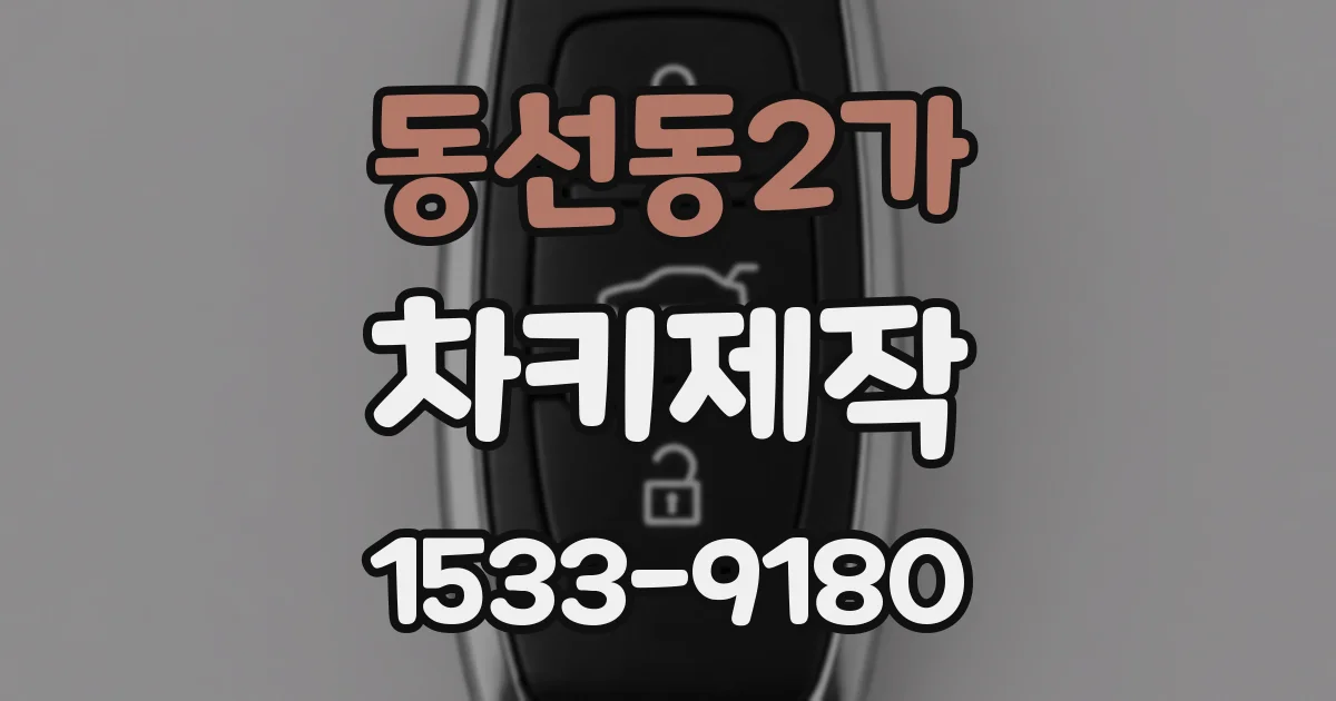 동선동2가 차키제작