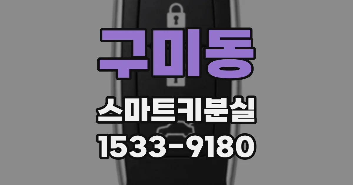 구미동 스마트키분실