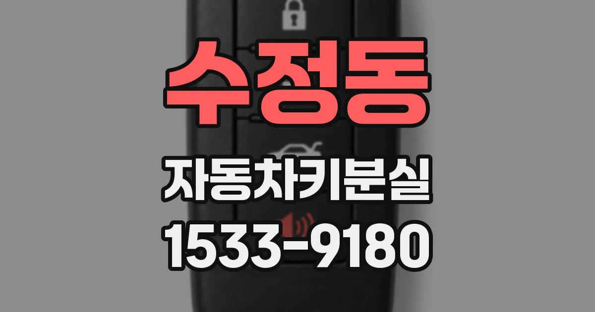 수정동 자동차키분실