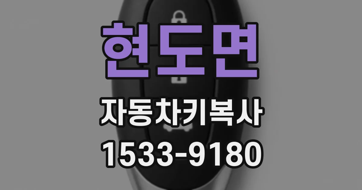 현도면 자동차키복사
