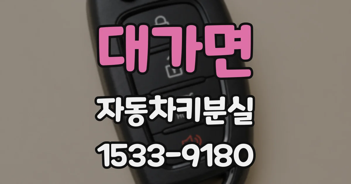 대가면 자동차키분실