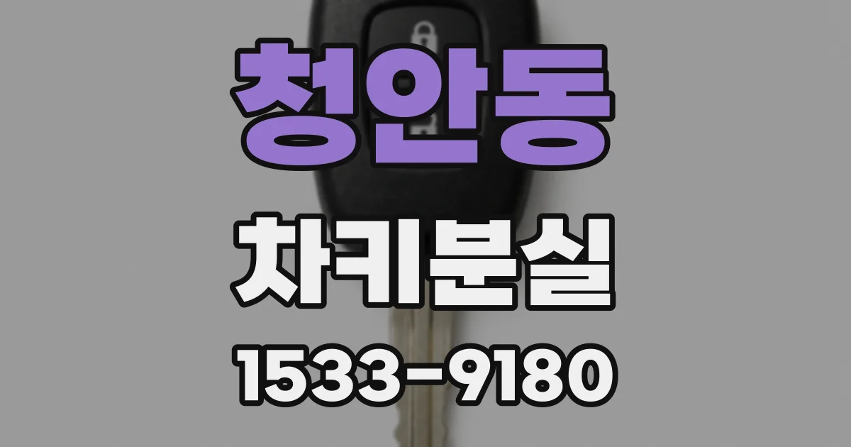 청안동 차키분실