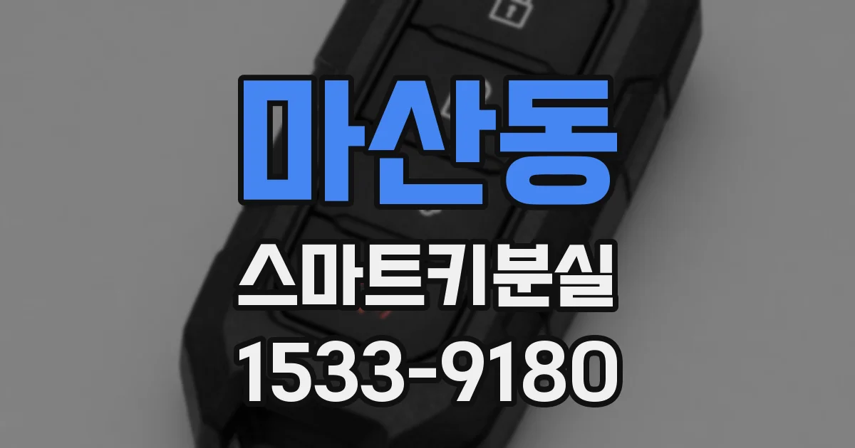 마산동 스마트키분실