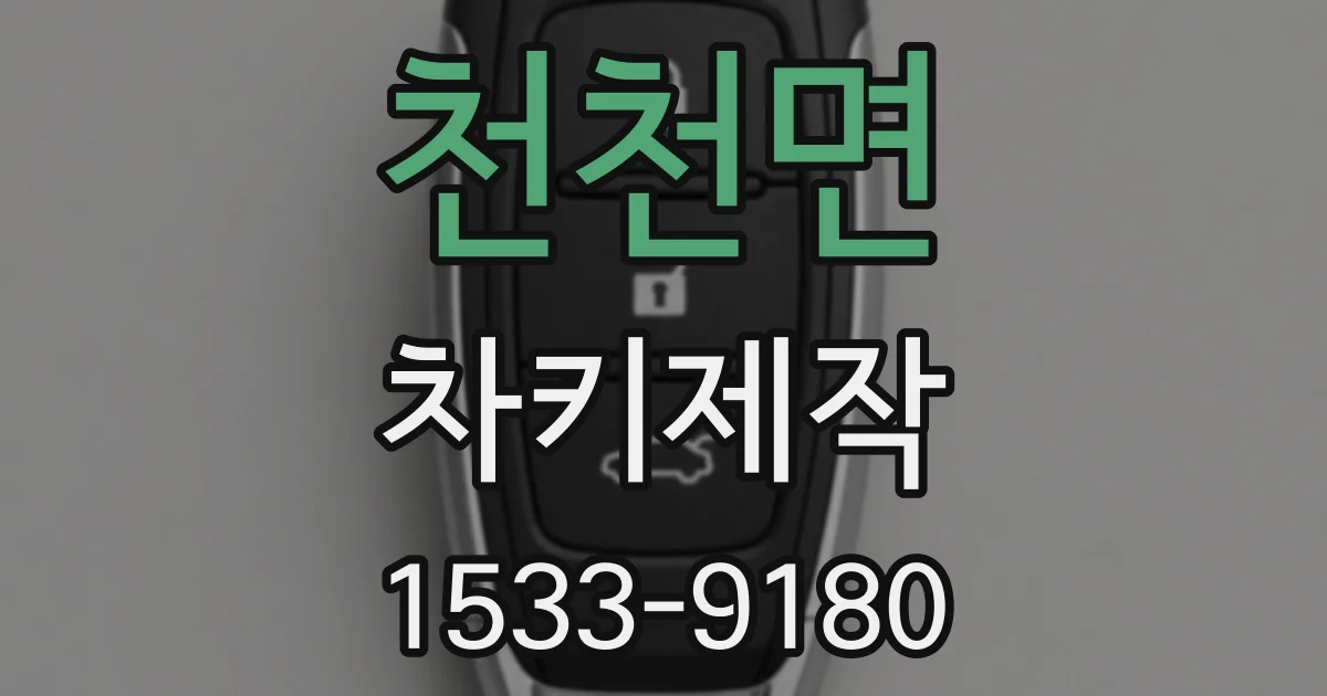 천천면 차키제작