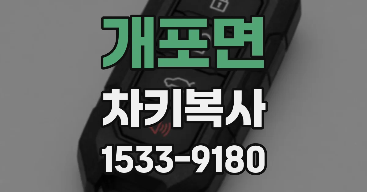 개포면 차키복사