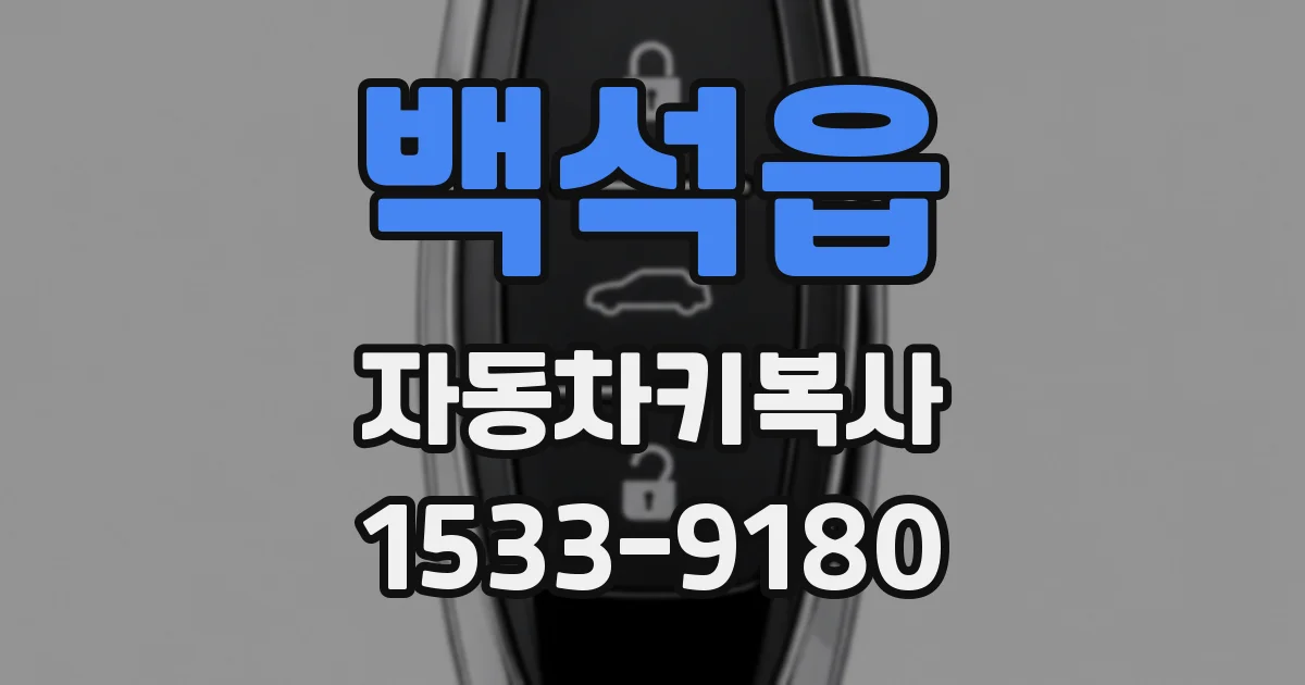 백석읍 자동차키복사