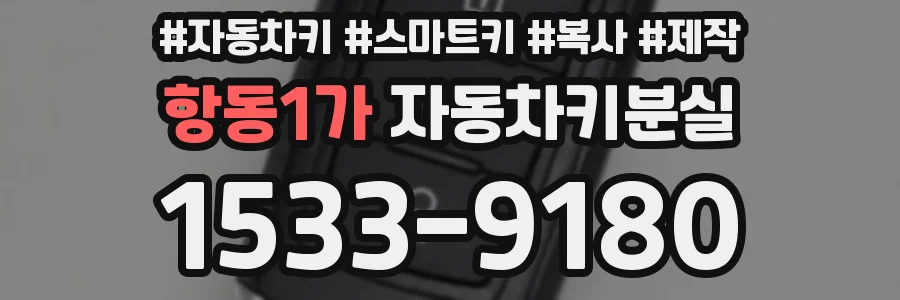 항동1가 자동차키분실