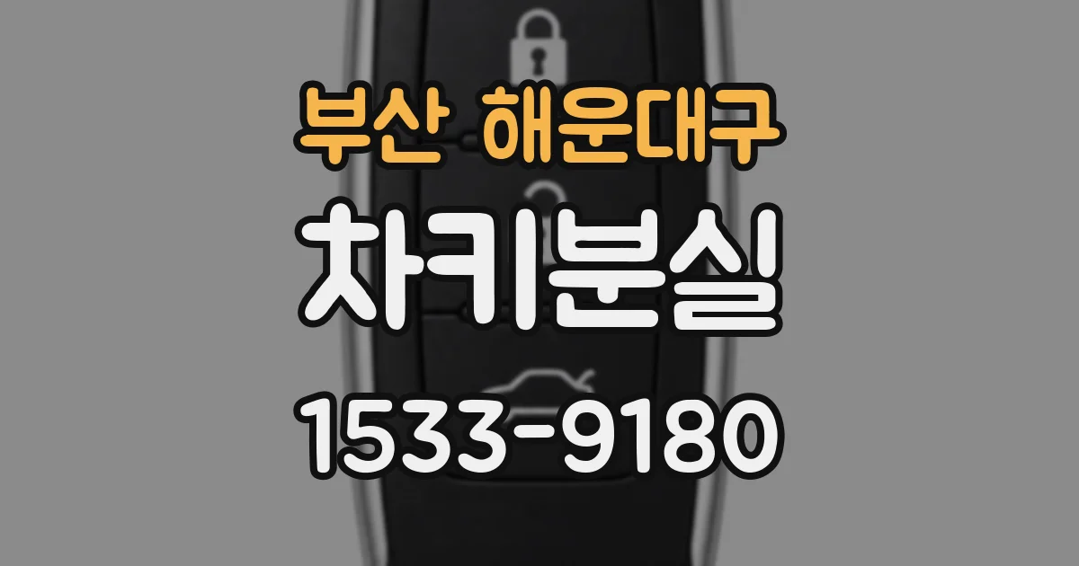 부산 해운대구 차키분실