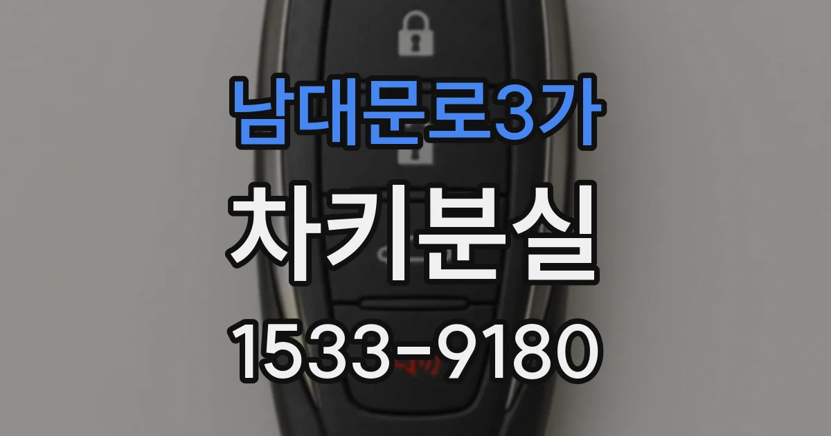 남대문로3가 차키분실