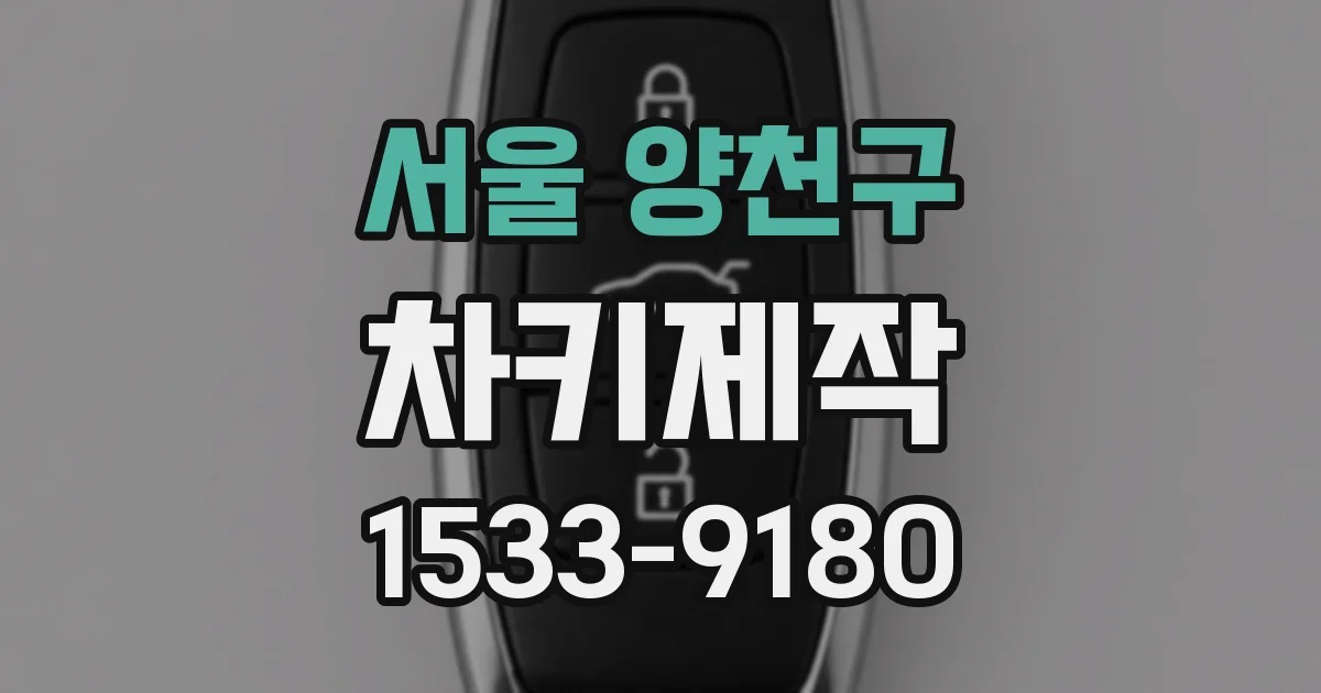 서울 양천구 차키제작