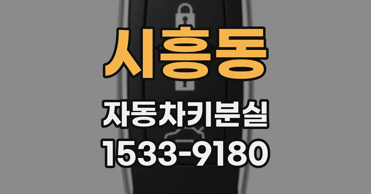 시흥동 자동차키분실
