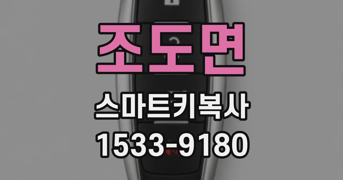 조도면 스마트키복사