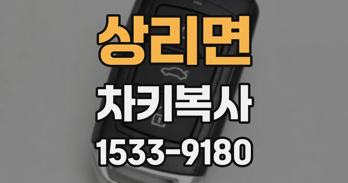 상리면 차키복사
