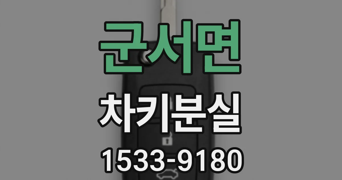 군서면 차키분실