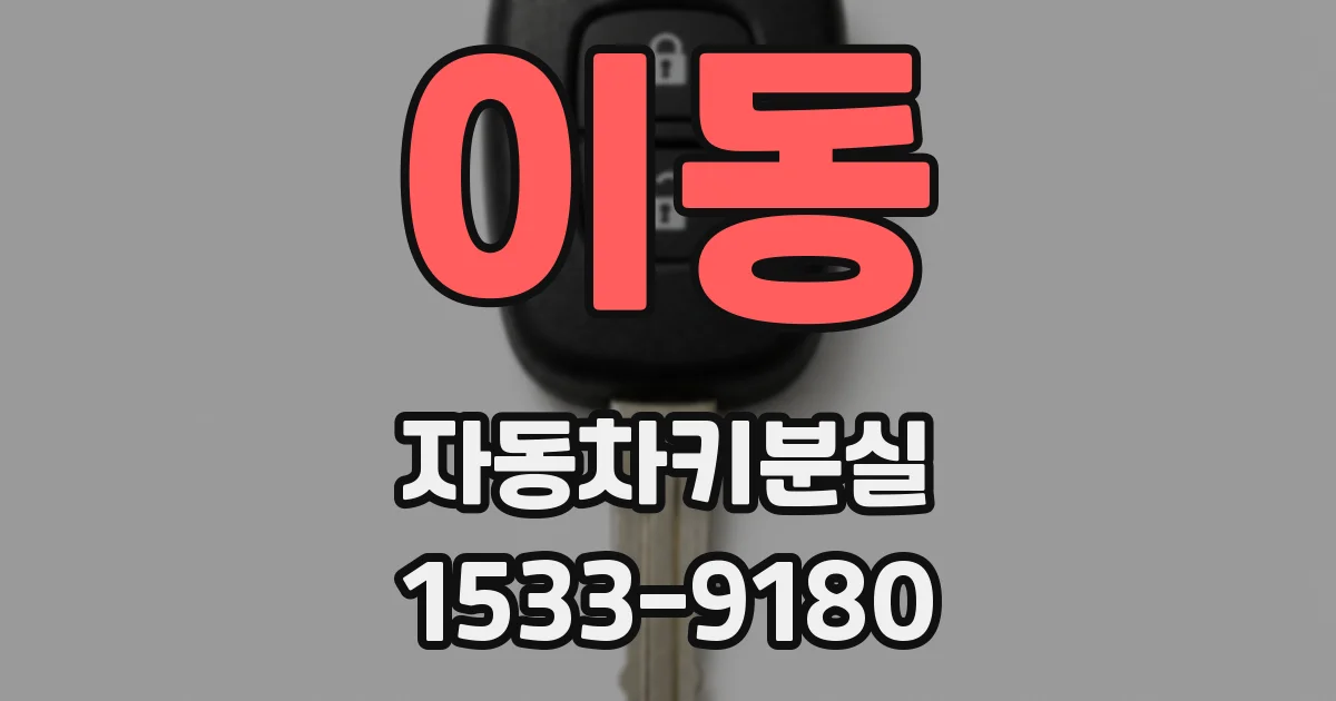 이동 자동차키분실