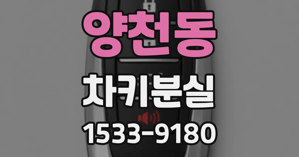 양천동 차키분실