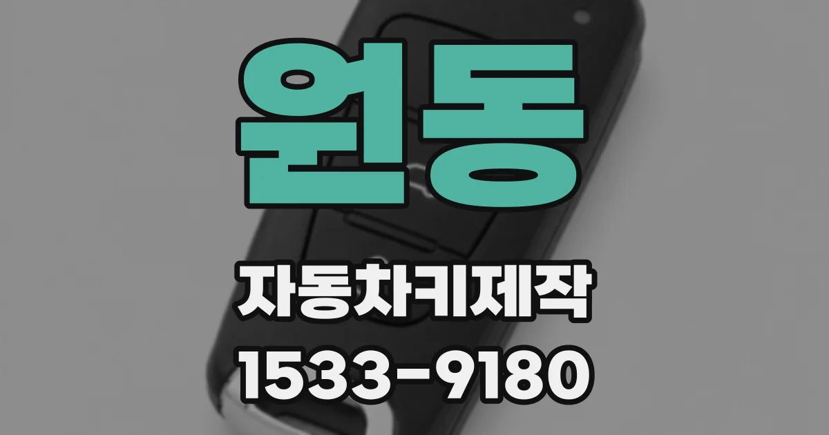 원동 자동차키제작