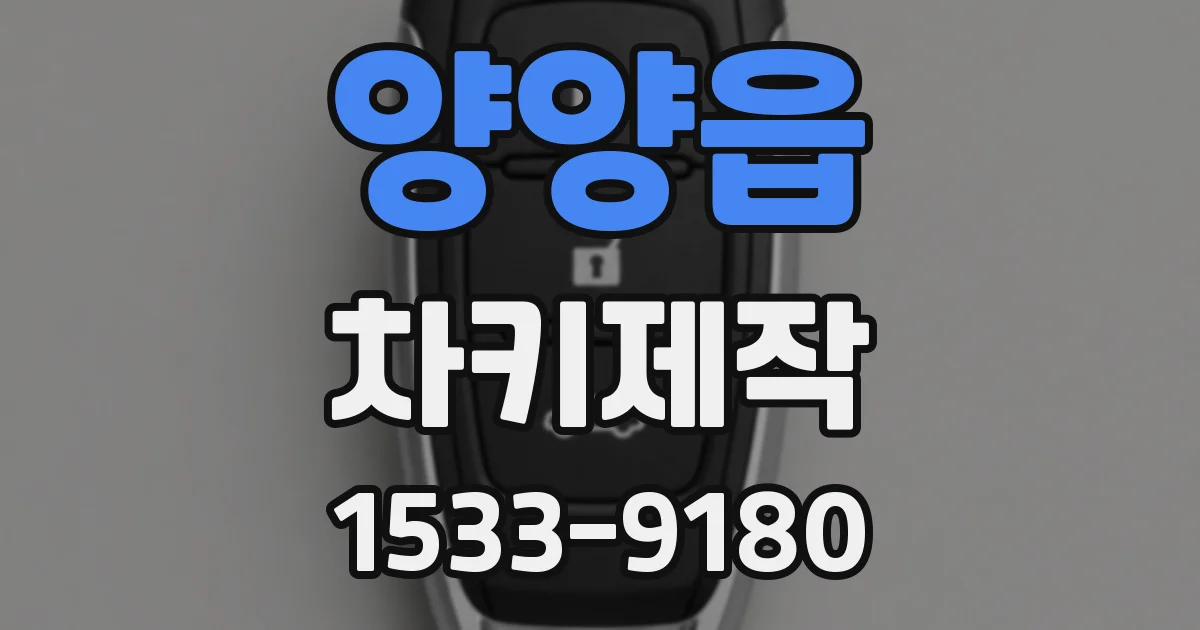 양양읍 차키제작
