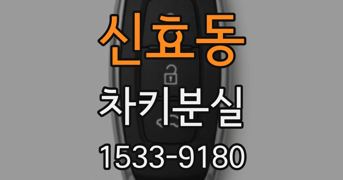 신효동 차키분실