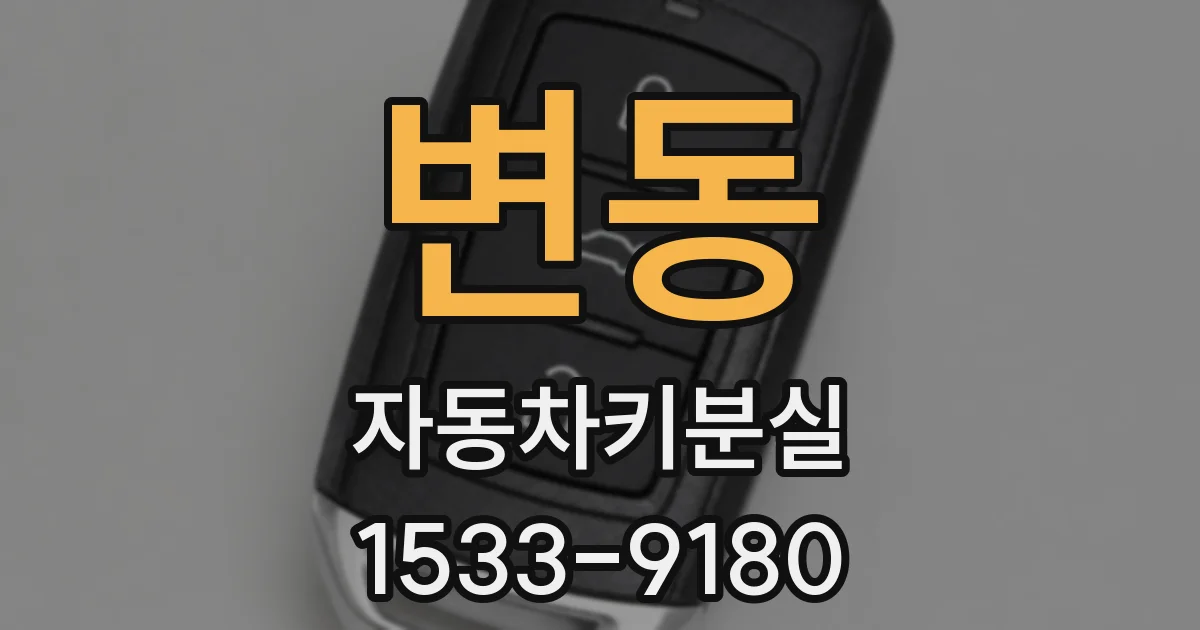 변동 자동차키분실