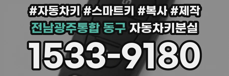 전남광주통합 동구 자동차키분실