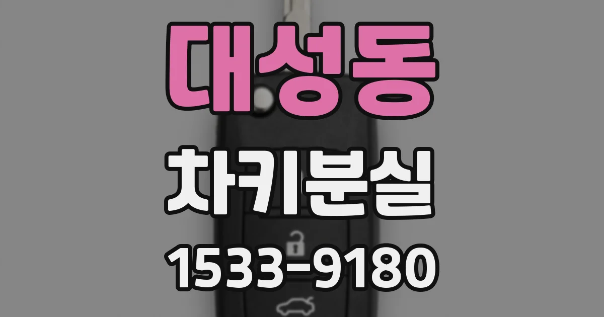 대성동 차키분실