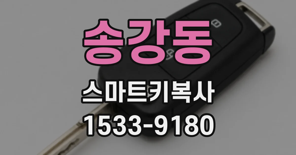 송강동 스마트키복사