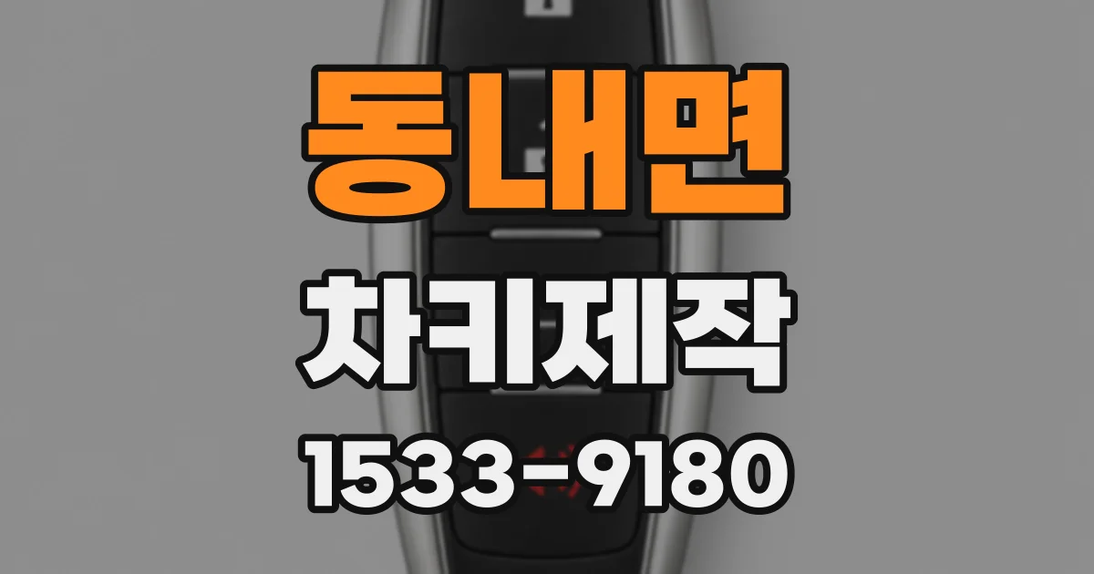 동내면 차키제작