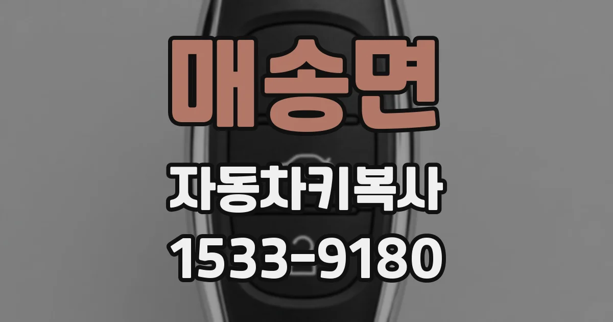 매송면 자동차키복사