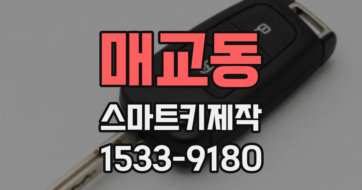 매교동 스마트키제작