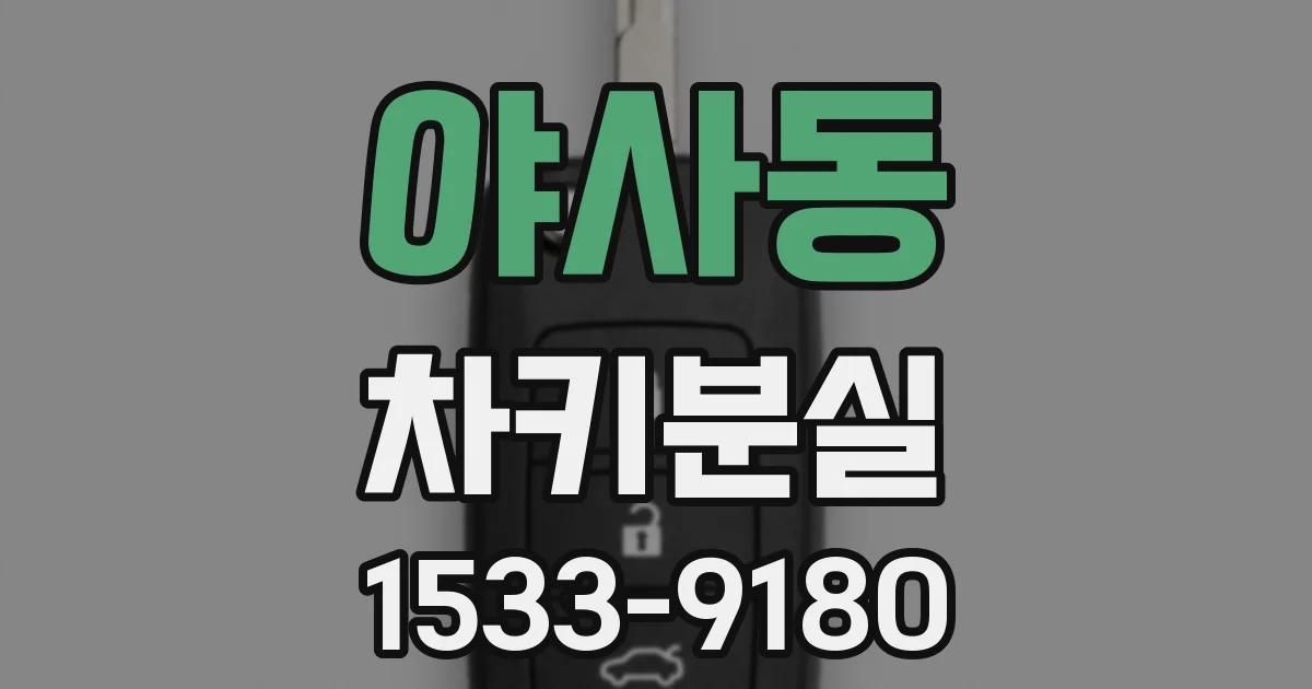 야사동 차키분실