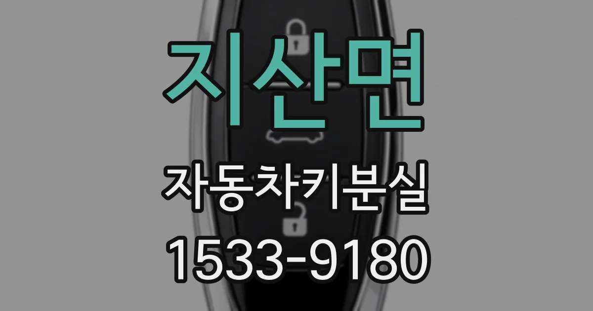 지산면 자동차키분실