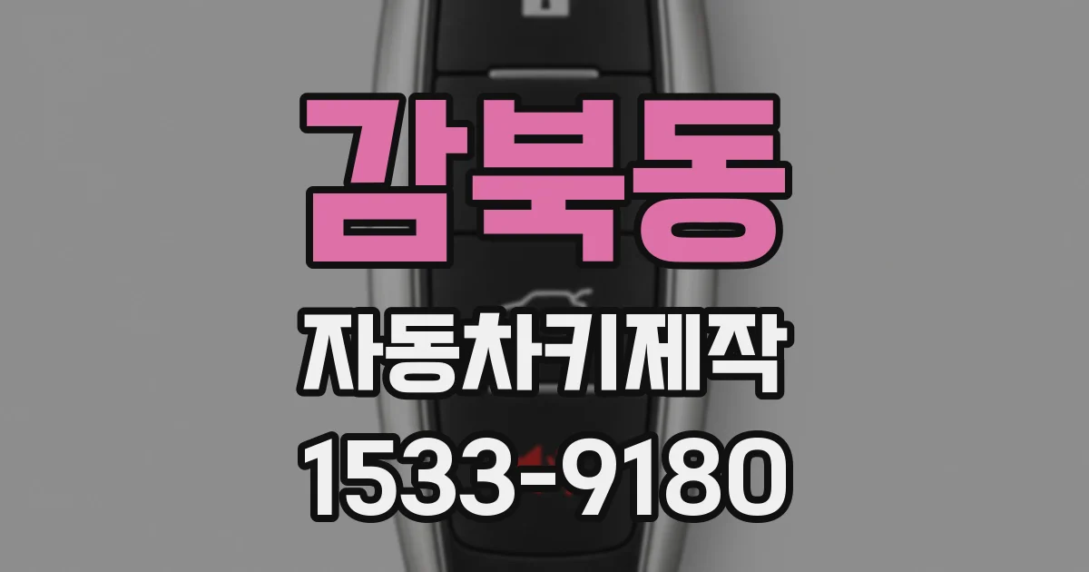 감북동 자동차키제작