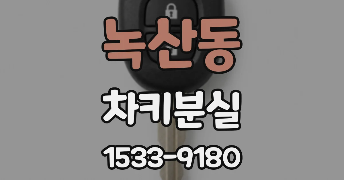 녹산동 차키분실