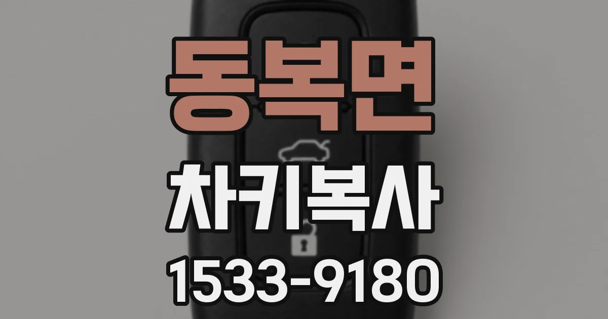 동복면 차키복사