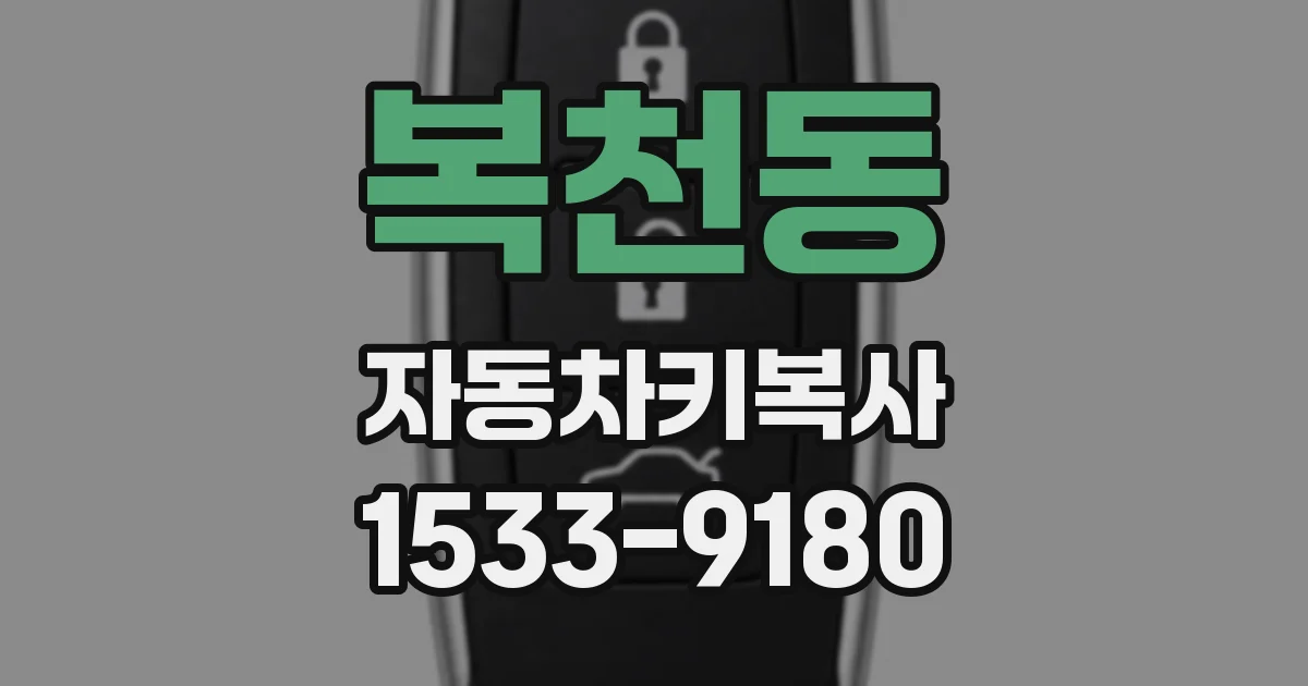 복천동 자동차키복사