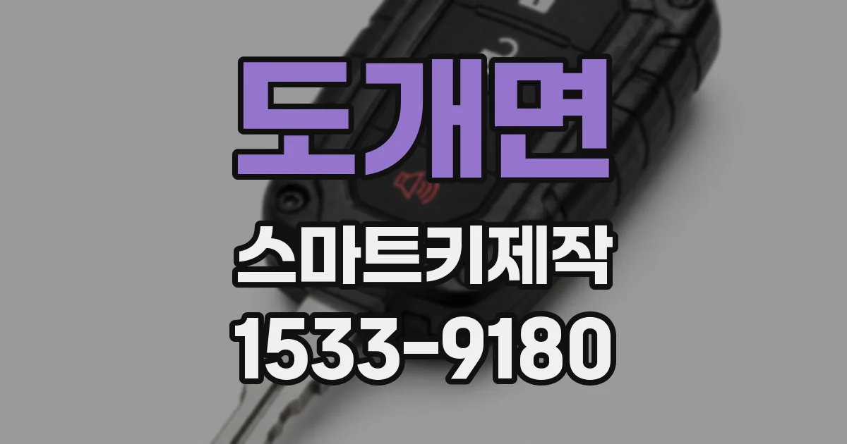 도개면 스마트키제작