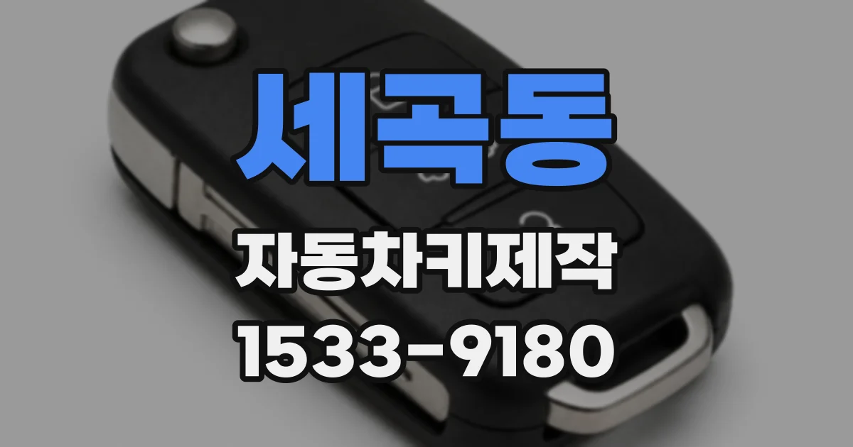 세곡동 자동차키제작