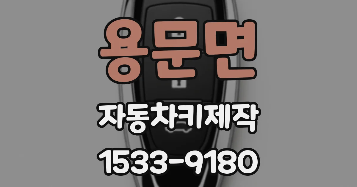 용문면 자동차키제작
