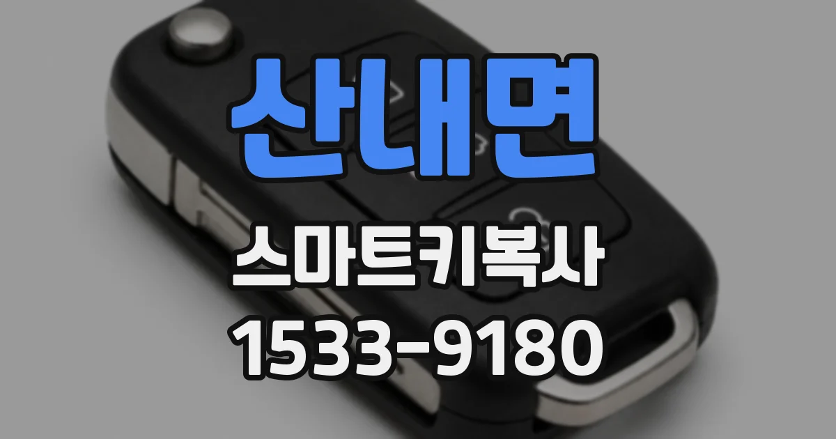 산내면 스마트키복사