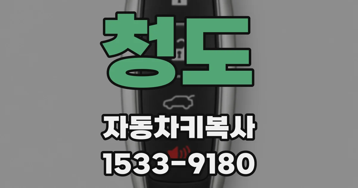 청도 자동차키복사