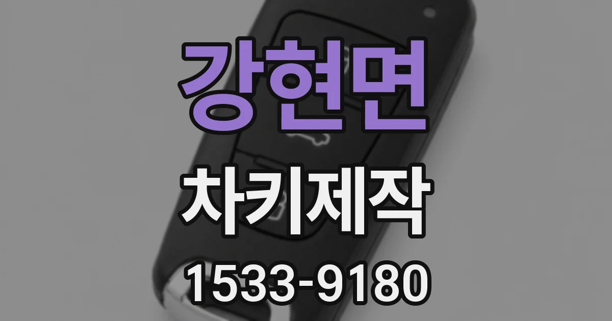 강현면 차키제작