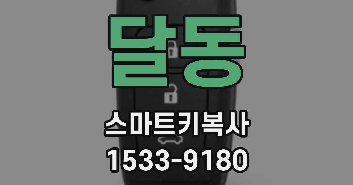 달동 스마트키복사