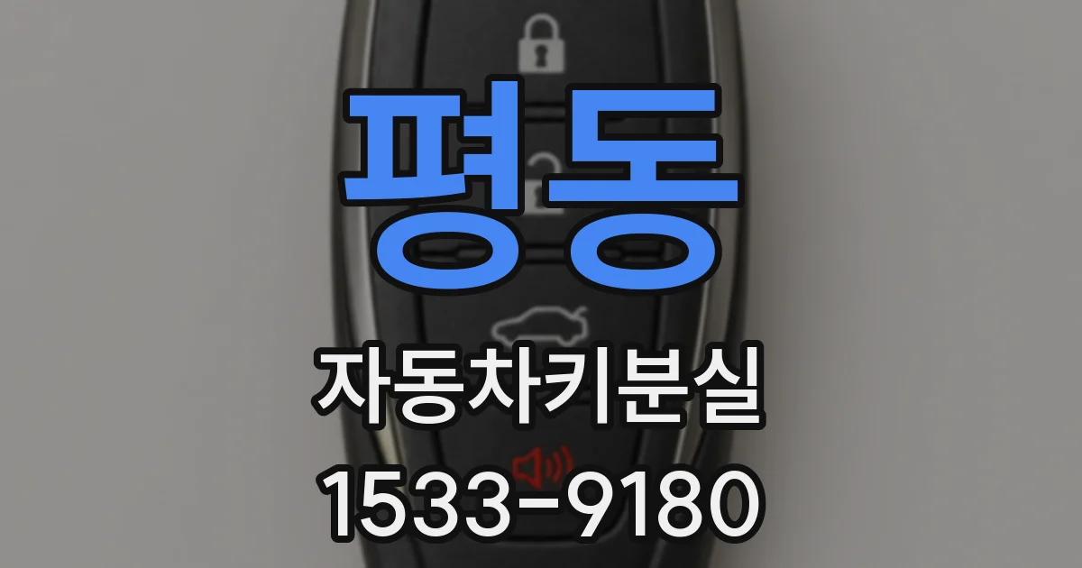 평동 자동차키분실