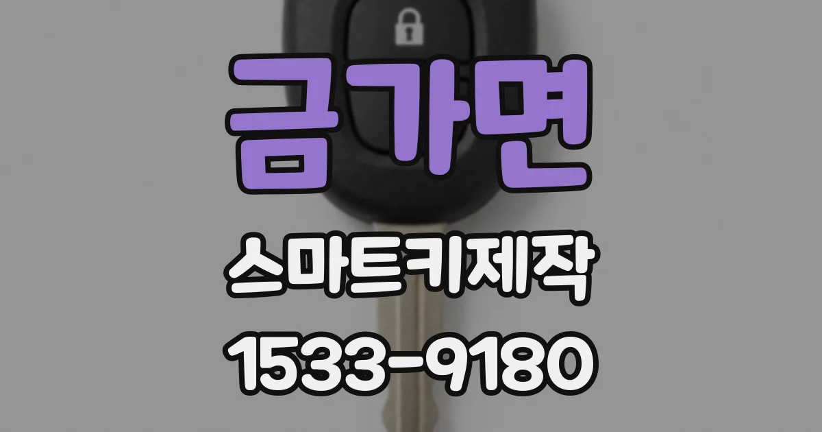 금가면 스마트키제작