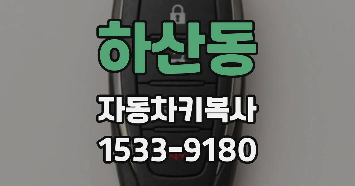 하산동 자동차키복사