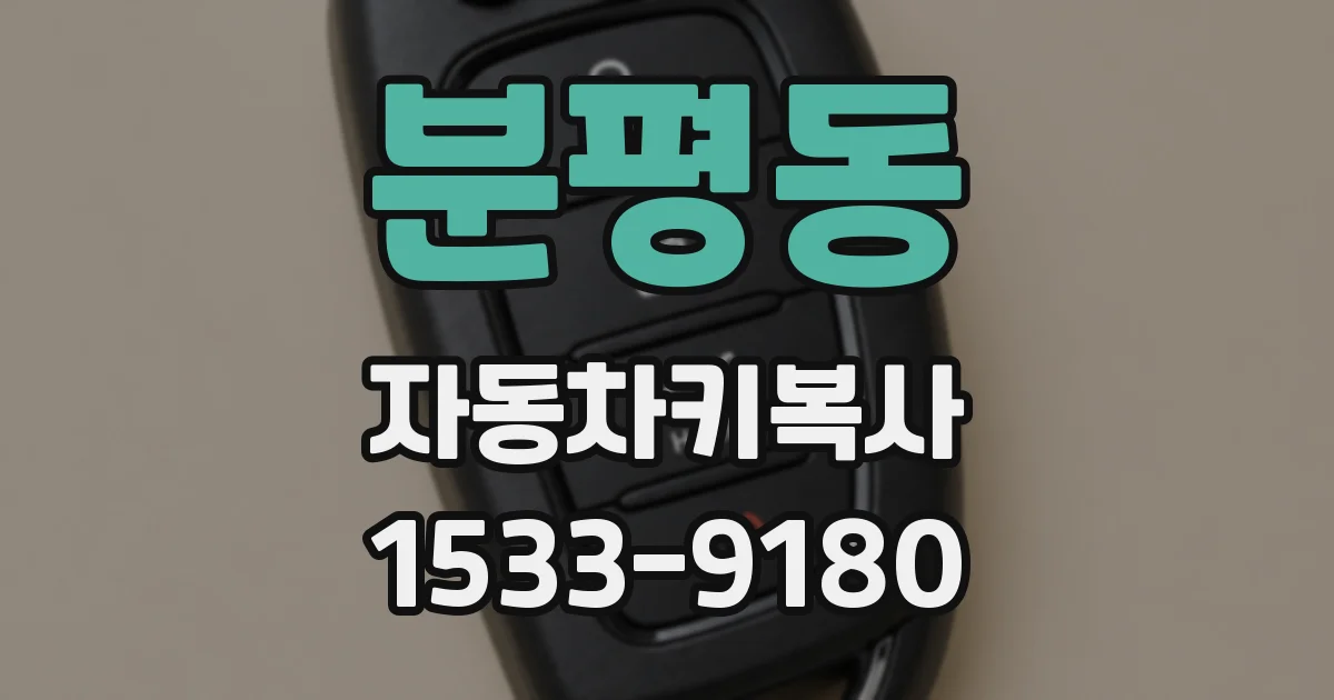 분평동 자동차키복사